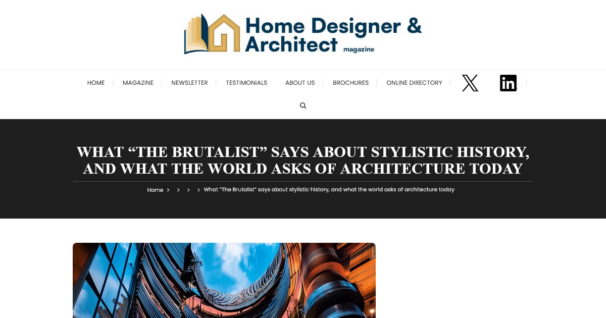 What the Brutalist Says About Stylistic History and What the World Asks of Architecture Today